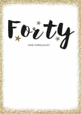 40 forty Birthday Card 2807 created by Always Sparkle