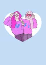 Best girls Love & Friendship Card 1090 created by Deirdre Spain