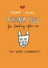 Thank You For Looking After Me Cat Pet Sitter Card created by Angela Chick