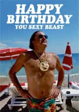 Funny Birthday Card - For Him - Sexy Beast created by Dean Morris Cards