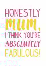 mum fabulous Mothers Day Card 28198 created by Paper Sheriff