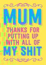 Mum Typography Mothers Day Card 2983 created by Dean Morris Cards