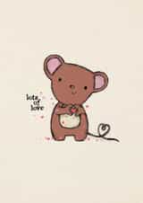 cute mouse Thank You Card 3290 created by Cathy Haworth
