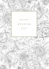 Pretty Modern Wedding Day - Floral - Happy Wedding Day created by Megan Claire
