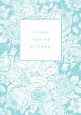 Pretty Floral Engagement Card / Wedding Card - Yipee You're Hitched created by Megan Claire