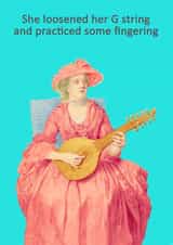 rude guitar Humour Card 7514 created by Go La La!