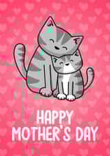 mother cats Mothers Day Card 7847 created by Doodlecats