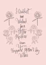 unique pink Mothers Day Card 7275 created by Naughty Nice