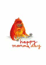 Cute Mothers Day Card - Mumma - Orangutan - Happy Mamma Day created by Odd Socks