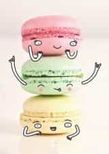 Cute Macaron Birthday Card – Fun Illustrated French Treats created by Unknown Ink