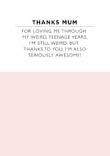 mum pink Mothers Day Card 30837 created by Doodlelove