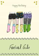 girly friendship Birthday Card 6977 created by Curly Girly