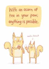 tea biscuit Good Luck Card 2917 created by Sarah Ray