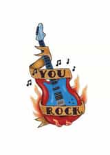 tattoo guitar Love & Friendship Card 8475 created by Sailor Made