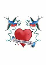 birthday tattoo Birthday Card 30911 created by Sailor Made
