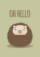 cute hedgehog Just because Card 8485 created by Coffee + Unicorns
