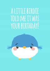 cute bird Birthday Card 30931 created by Coffee + Unicorns