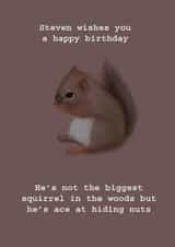birthday squirrel Card 30918 created by Sailor Made