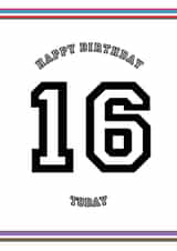 16TH birthday Birthday Card 6829 created by Let's Dream