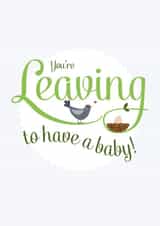 leaving pregnant Leaving Card 3795 created by Wink Design - Michelle Roberts