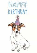 Happy birthday jack russel dog card created by Bramble Designs