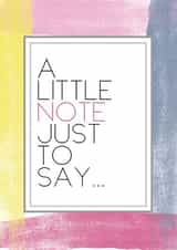 A little note just to say card created by Always Sparkle