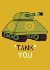 tank thank Thank You Card 1232 created by Adrian Serghie