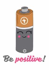 battery funny Good Luck Card 1233 created by Adrian Serghie