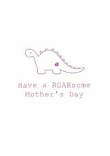 Dinosaur Roarsome Mothers Day Card 8815 created by Miss Shelly Designs