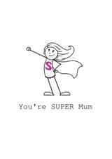 SuperMum Super Mothers Day Card 31273 created by Miss Shelly Designs