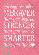 braver stonger Thinking of you Card 8868 created by Duckduckle Design