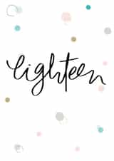 eighteen birthday Birthday Card 8858 created by Pearl of a Girl