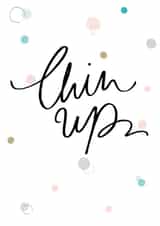chin up lettering Thinking of you Card 8859 created by Pearl of a Girl