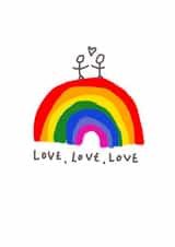 Same sex love love love card created by Bridget Heron