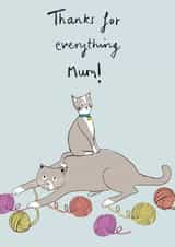 wool ball Mothers Day Card 25078 created by Just like Sophie