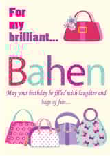 Bahen indian Birthday Card 8835 created by Personalised Celebrations