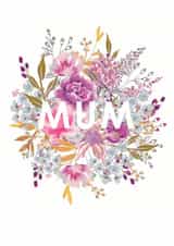 Classic Mother's Day Card - Pretty Florals - Bouquet created by Louise Tiler