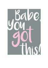 Babe you Good Luck Card 8873 created by Duckduckle Design