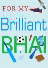 bhai Brother Birthday Card 31306 created by Personalised Celebrations