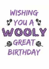 knitting crochet Birthday Card 9147 created by Savage Scribbles