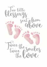 baby twins New Baby Card 8876 created by Duckduckle Design