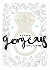 Classic Engagement Card - Gorgeous - Put A Ring On It - Neutral created by Louise Tiler