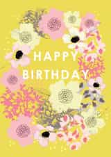 Pretty Birthday Card - Flowers - Floral - Pink created by Louise Tiler