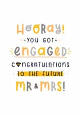 Mr and Mrs Engagement Card created by Joanne Hawker