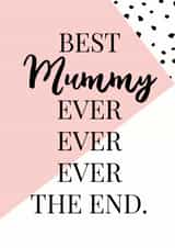 Best Mummy ever the end card created by Oh So Serendipity