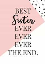 Best sister ever card created by Oh So Serendipity