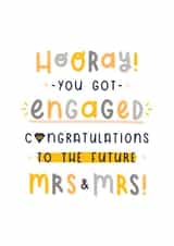Mrs and Mrs Engagement Card created by Joanne Hawker