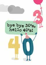 40 forty Birthday Card 5931 created by Mrs Best Paper Co.