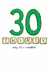 30th 30 Birthday Card 7025 created by A Ray of Sunshine Cards