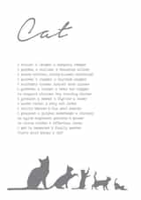 cat poem Just because Card 8652 created by Joanna Miller